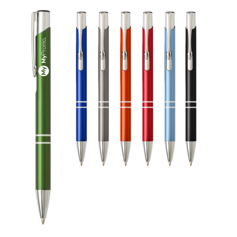 Business pen | Aluminium | Blaue Tinte | UV coating